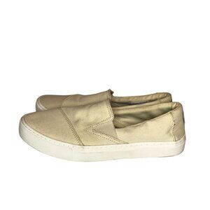 Toms  Womens  8.5 Beige Slip-On Canvas Shoes